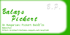 balazs pickert business card